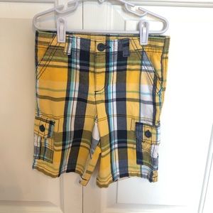 Yellow & blue Plaid Shorts